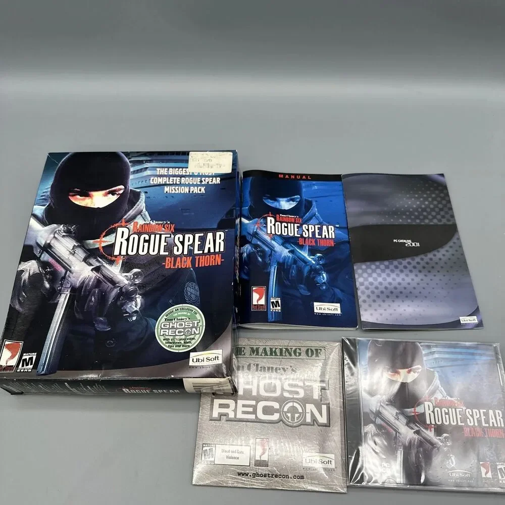 Tom Clancy's Rainbow Six: Rogue Spear Black Thorn 2001 PC Big Box New Opened Box